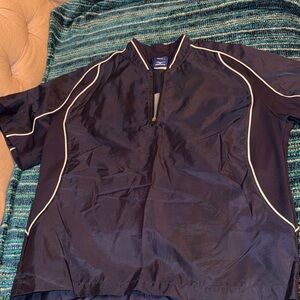 Mizuno Navy Jacket with White Piping YL